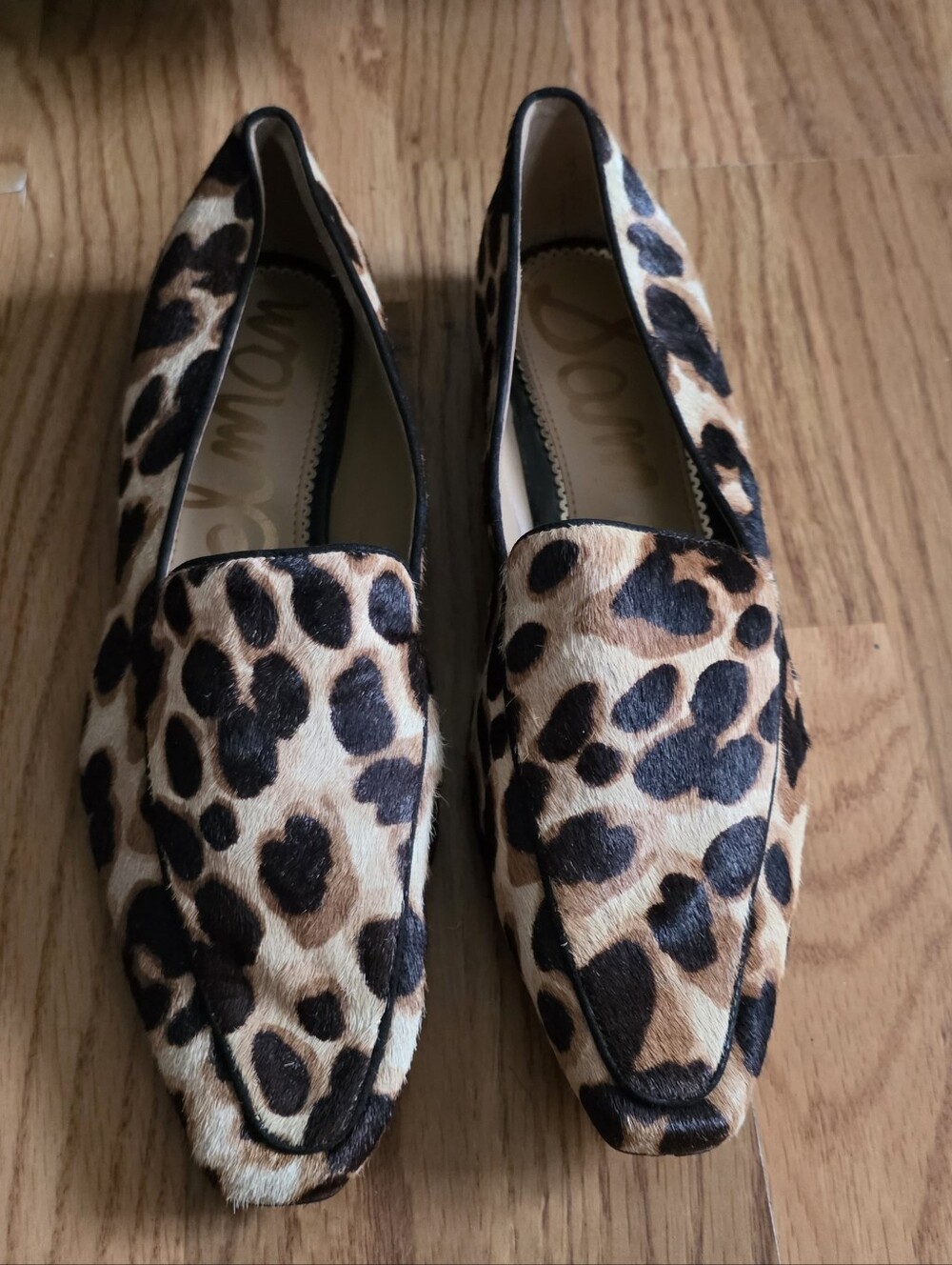 Sam Edelman Emile Leopard Calf Hair Loafers Sz 9
